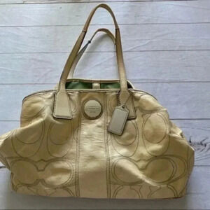 Coach Patent Leather Carryall Tote Handbag F15658